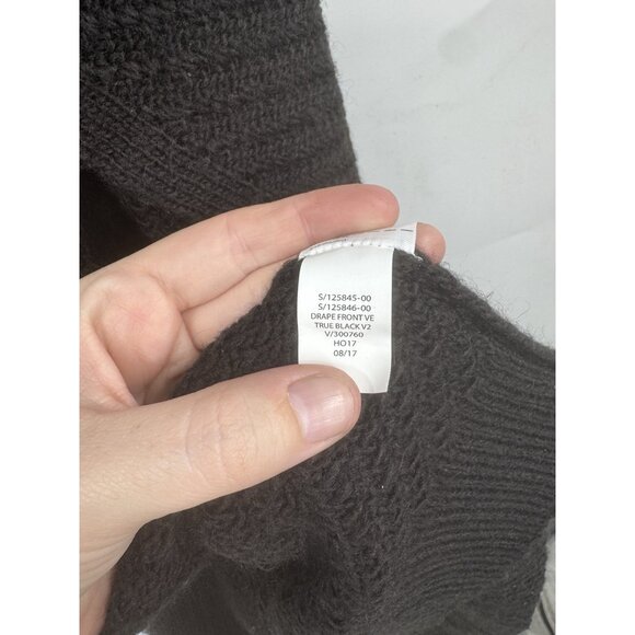 GAP Wool Blend Open Front Cardigan Women XL Black Minimalist Casual Fall Winter‎ - Picture 5 of 8